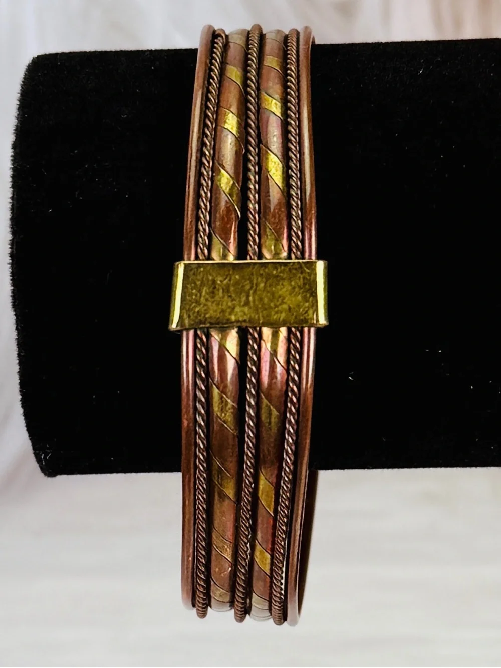 Vintage adjustable coppertone cuff bracelet